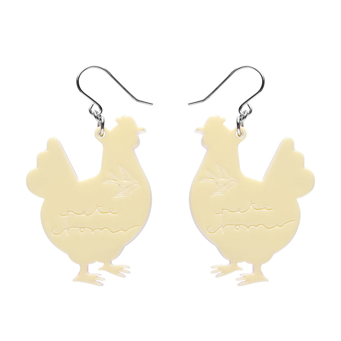 Erstwilder X Pete Cromer Easter - Clara the Chicken Earrings Earrings Erstwilder