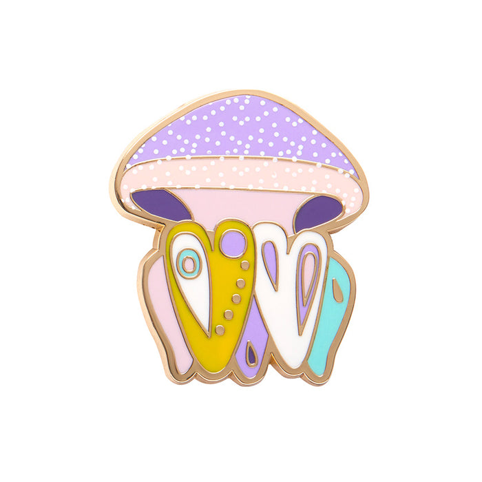Erstwilder X Pete Cromer - Whimiscal White Spotted Jellyfish Enamel Pin