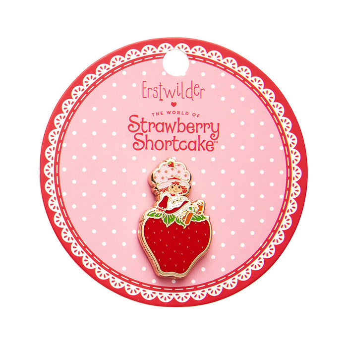 Erstwilder Sitting on a Strawberry Enamel Pin