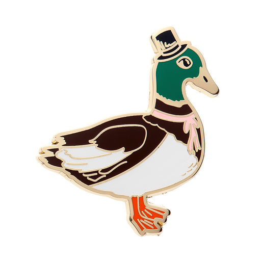 Erstwilder Enamel Pin - Well Dressed Duck Enamel Pin Erstwilder   