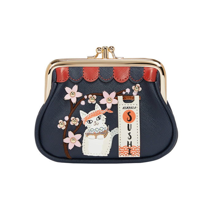 Vendula London Clipper Coin Purse - Sushi Blue Edition