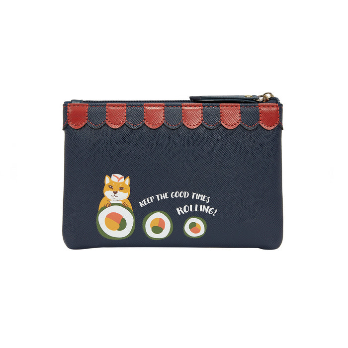 Vendula London Zip Coin Purse - Sushi - Blue Edition