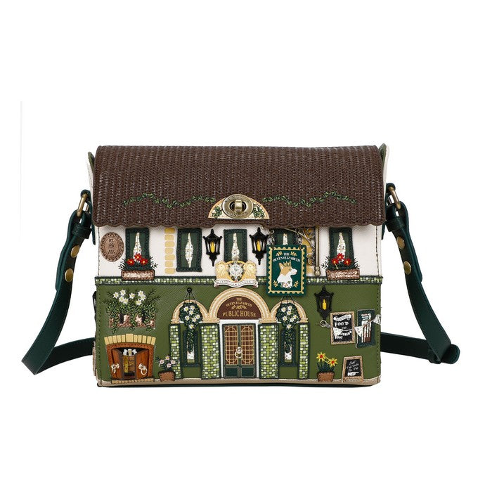 Vendula London Box Bag - The Queen Elizabeth Pub Handbag & Wallet Accessories Vendula London