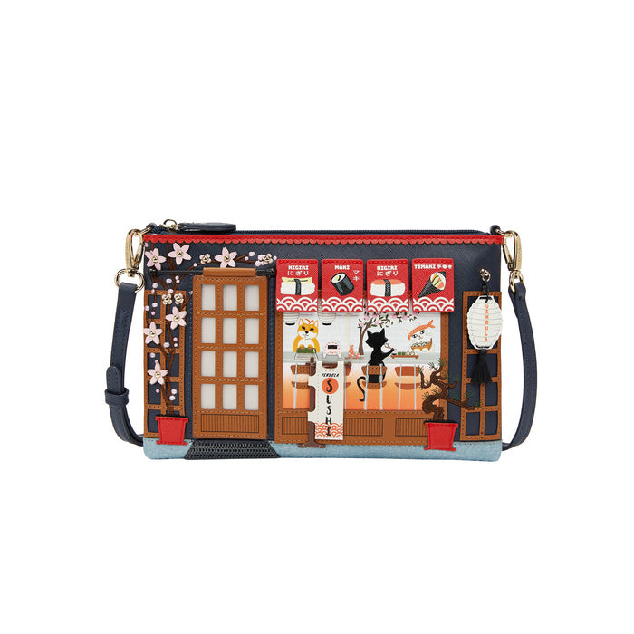 Vendula London Kate  Pouch Bag - Sushi - Blue Edition