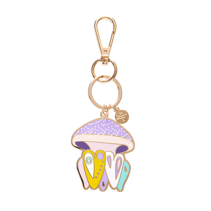 Erstwilder X Pete Cromer - Whimsical White Spotted Jellyfish Key Ring