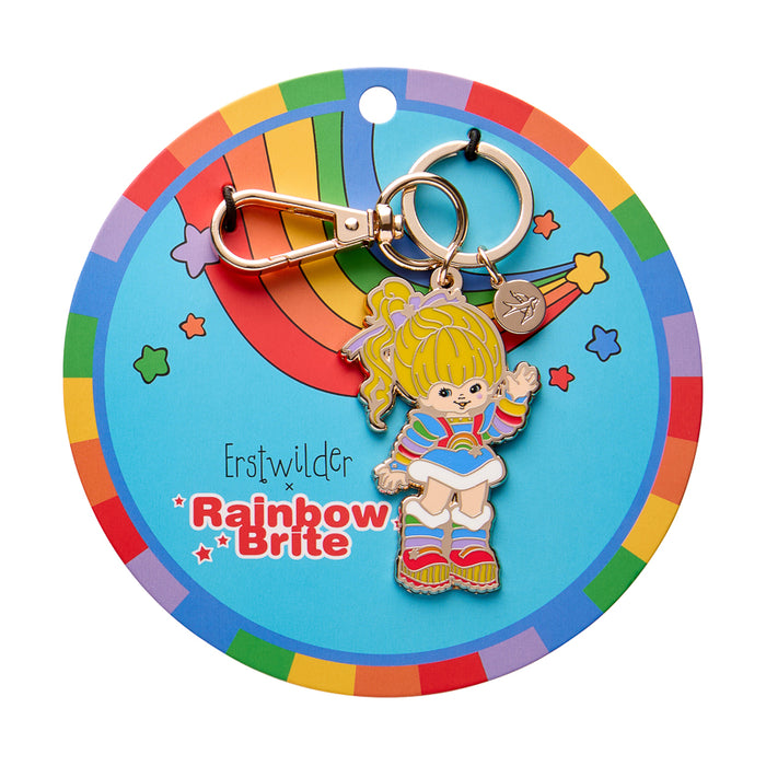 Erstwilder X Rainbow Brite - Rainbow Brite Says Hello Enamel Key Ring Key Charm Erstwilder