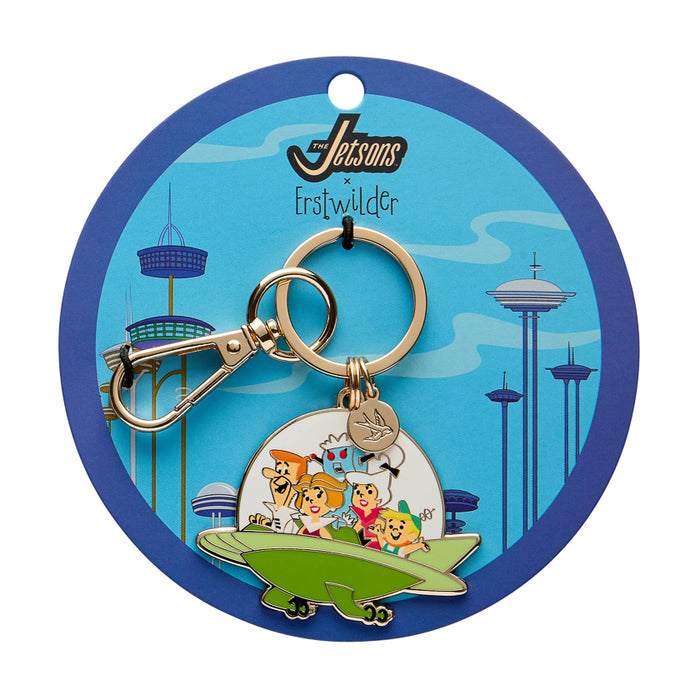 Erstwilder X Hanna Barbera - The Jetsons Aerocar Enamel Key Ring Enamel Pin Erstwilder