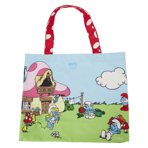 Smurfs - Village Life Canvas Tote Handbags Loungefly   