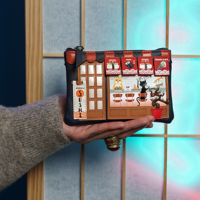 Vendula London Zip Coin Purse - Sushi - Blue Edition