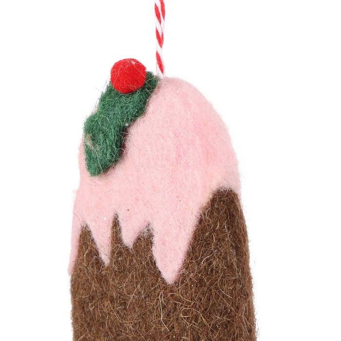 Christmas Hanging Tree Ornament - Ice Cream Pink