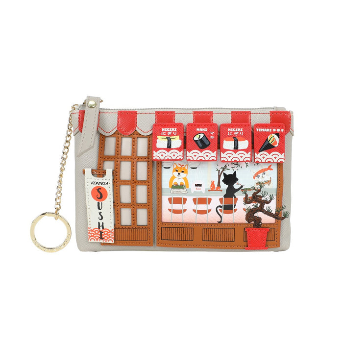 Vendula London Zip Coin Purse - Sushi - Grey Edition Wallets & Money Clips Vendula London