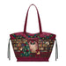 Vendula London Stella Tote Bag - Christmas Library Handbags Vendula London