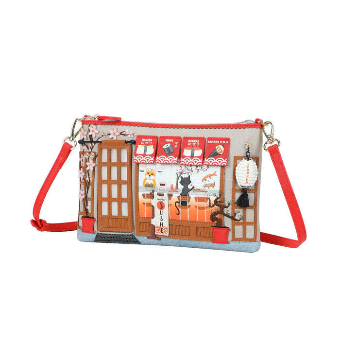 Vendula London Pouch Bag - Sushi - Grey Handbags Vendula London