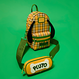 Disney - Pluto 95th Anniversary Plaid 10" Faux Leather Sling Bag Handbags Loungefly