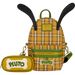 Disney - Pluto 95th Anniversary Plaid 10" Faux Leather Sling Bag Handbags Loungefly