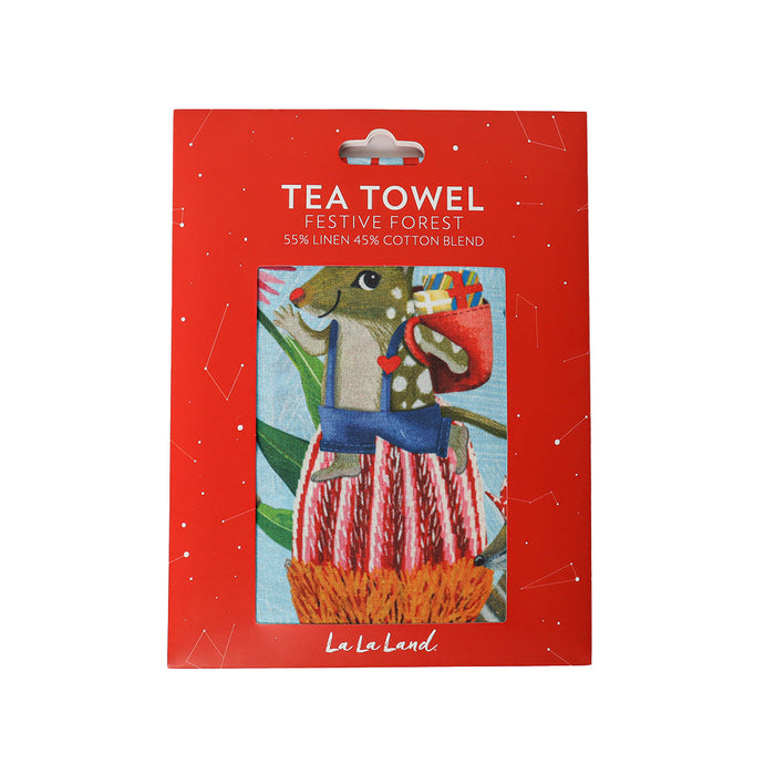 La La Land Tea Towel - Festive Forest