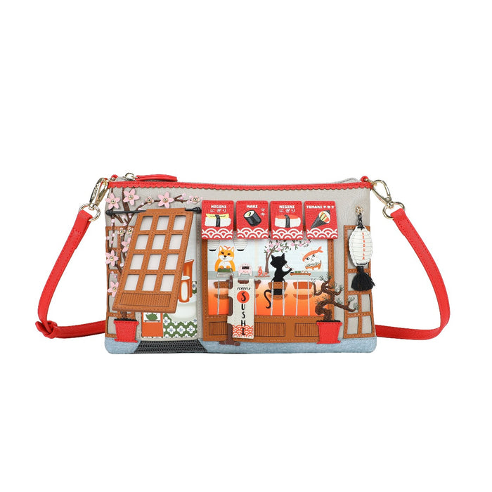 Vendula London Pouch Bag - Sushi - Grey Handbags Vendula London