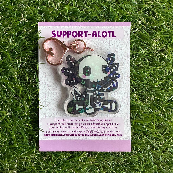 Emotional Support Buddy - Spooky Axolotl Key Chain