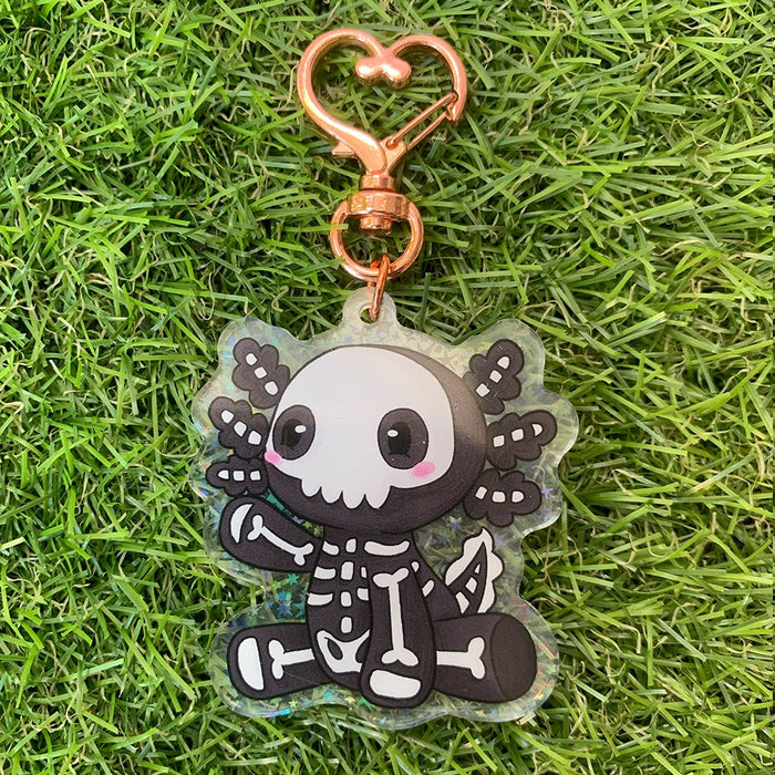 Emotional Support Buddy - Spooky Axolotl Key Chain Keychains Emotional Support Buddy   