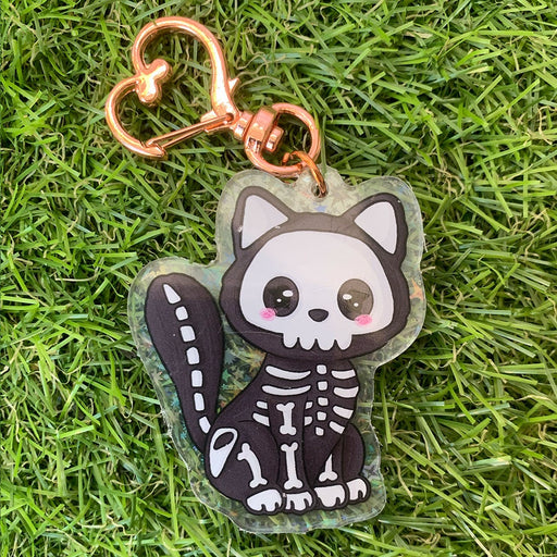 Emotional Support Buddy - Spooky Support Cat Key Chain Keychains Emotional Support Buddy   