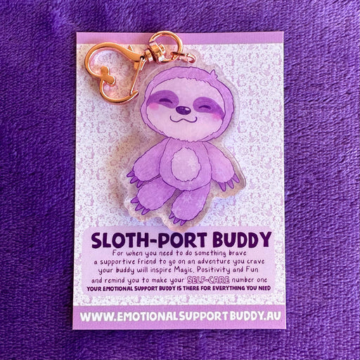 Emotional Support Buddy - Support Sloth Key Chain Keychains Emotional Support Buddy   