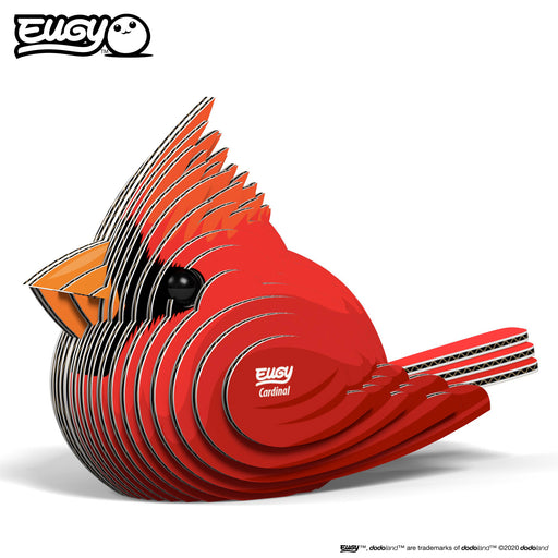 Eugy DoDoLand Red Cardinal 3D Puzzle Collectible Model Puzzles Eugy Dodoland   