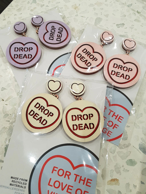 FTLOV - Drop Dead - Candy Heart Earrings Uncommon Collective Store