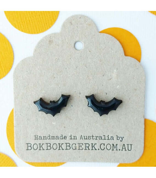 Bok Bok B'Gerk Halloween Bat Earrings Earrings Bok Bok B'Gerk   