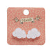 Erstwilder Essentials - Cloud Glitter Resin Stud Earrings - White Uncommon Collective Store