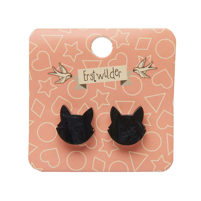 Erstwilder Essentials - Cat Earrings - Black Ripple Uncommon Collective Store