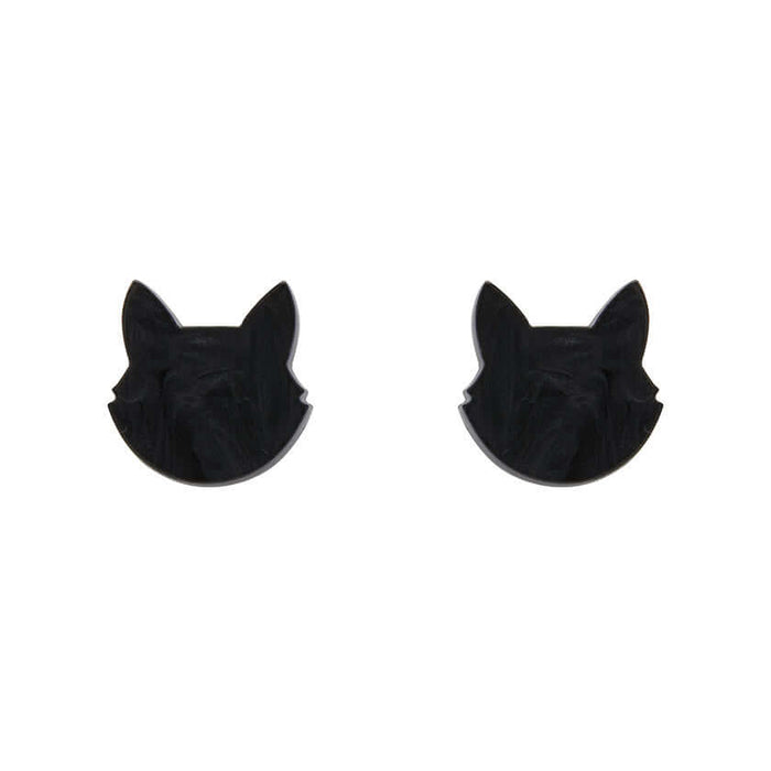 Erstwilder Essentials - Cat Earrings - Black Ripple Uncommon Collective Store