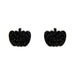 Erstwilder Essentials - Pumpkin Earrings - Black Glitter Earrings Erstwilder   