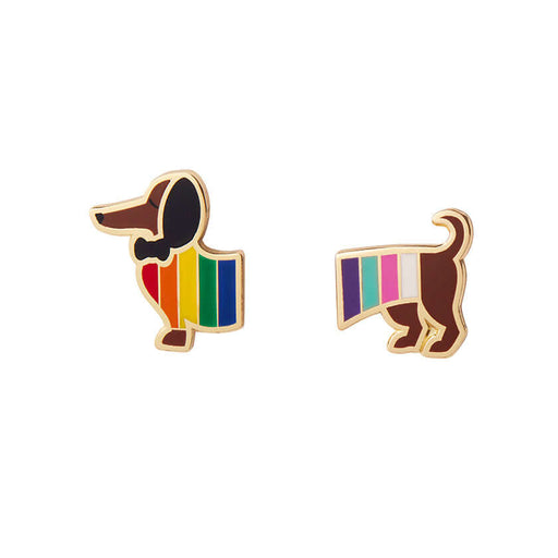 Erstwilder Earrings - Spiffy the Supportive Dog Enamel Earrings Earrings Erstwilder   