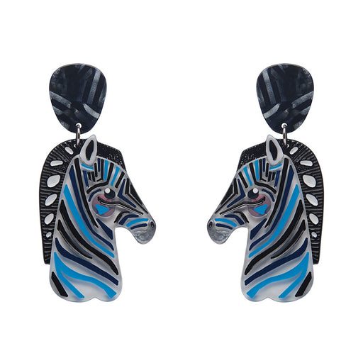 Erstwilder X Pete Cromer - The Zealous Zebra Earrings Earrings Erstwilder   