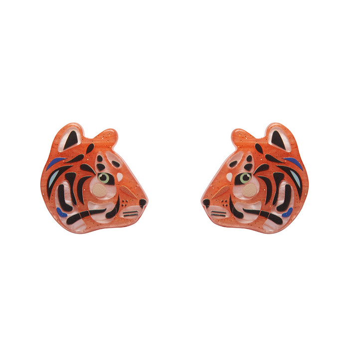 Erstwilder X Pete Cromer - The Tranquil Tiger Earrings Earrings Erstwilder   