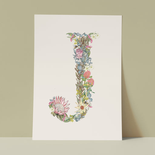 Lilly Perrott - Alphabet Botanitcal J Art Print Decor & Art Lilly Miranda Perrott   