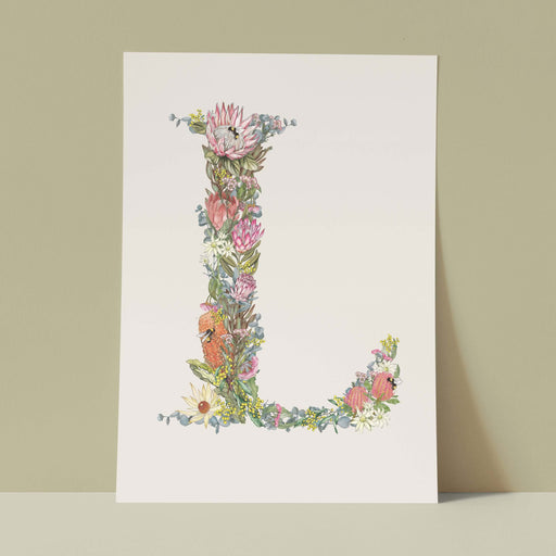 Art Print - Lilly Perrott - Alphabet Botanitcal L Decor & Art Lilly Miranda Perrott   