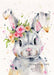 A4 Animal Art Print - Little Miss Bunny Artwork Sillier Than Sally   