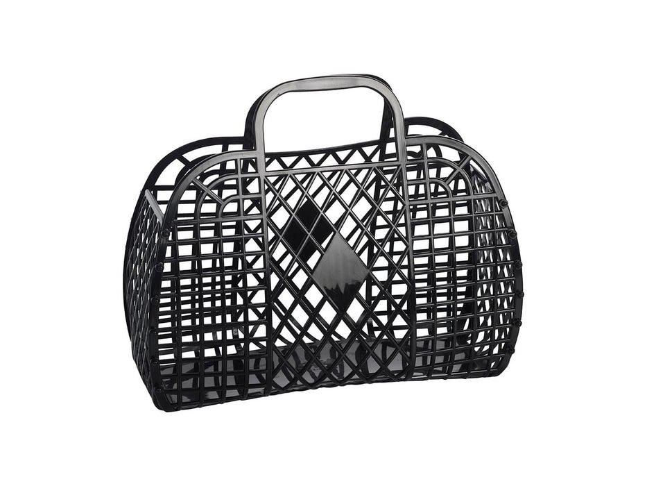 Sun Jellies Retro Small Basket - Choose Colour Handbag Sun Jellies Black  