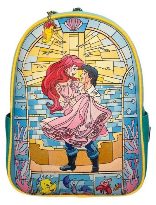 Loungefly Little Mermaid - Stained Glass Mini Backpack Backpacks Loungefly   