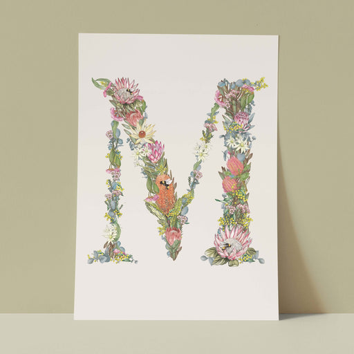 Art Print - Lilly Perrott - Alphabet Botanitcal M Decor & Art Lilly Miranda Perrott   