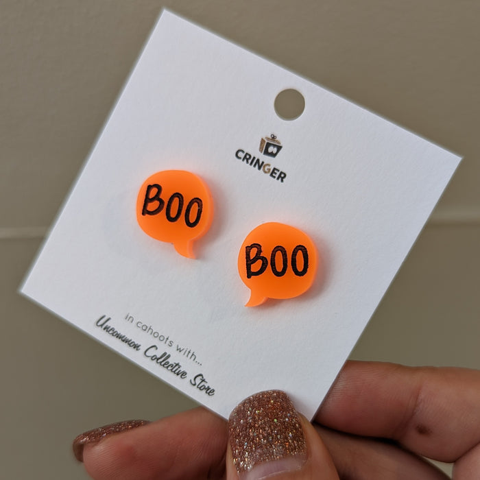 Cringer Earrings - Boo! Stud Earrings