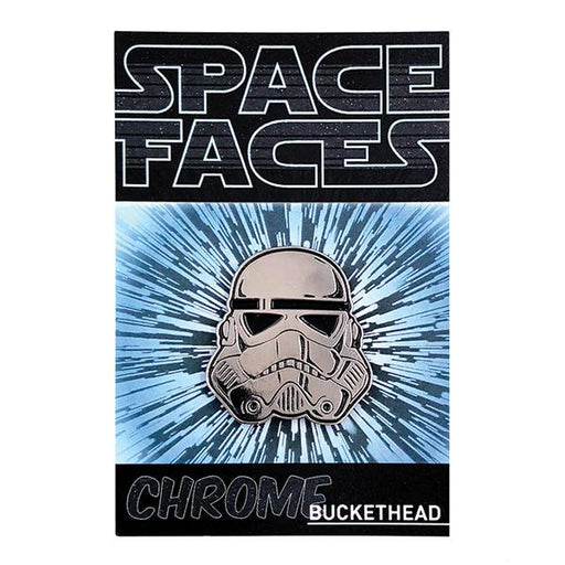 Space Faces - Chrome Buckethead - Enamel Lapel Pin Enamel Pin Stupid Krap   