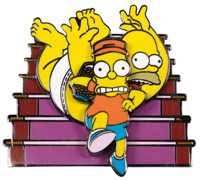 The Simpsons Bart And Homer Spinning Enamel Pin