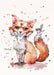 A4 Animal Art Print - Sweet Fox Friends Uncommon Collective Store
