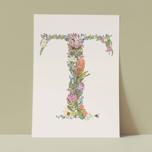 Art Print - Lilly Perrott - Alphabet Botanitcal T Decor & Art Lilly Miranda Perrott   