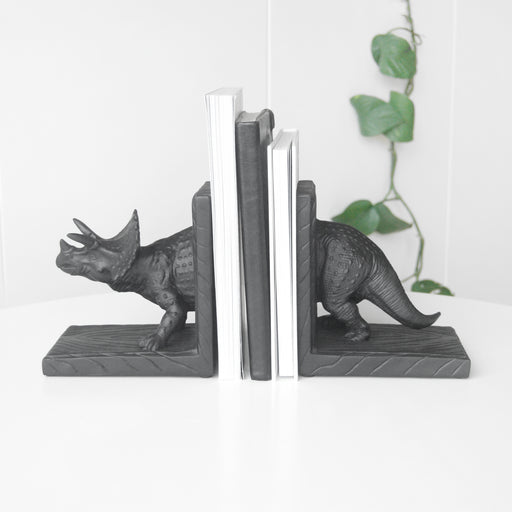Triceratops Bookend Set - Black Uncommon Collective Store