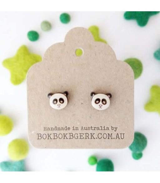Bok Bok B'Gerk Earrings - Animal Earrings - Choose Animal Earrings Bok Bok B'Gerk Panda  