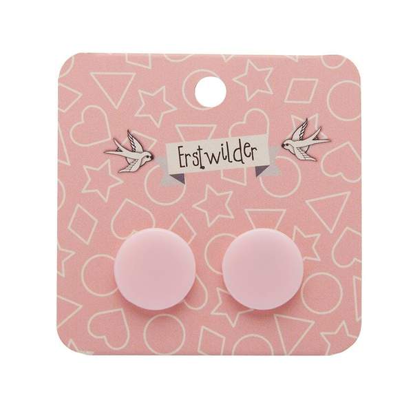Erstwilder Essentials Circle Solid Resin Earrings - Pink Uncommon Collective Store
