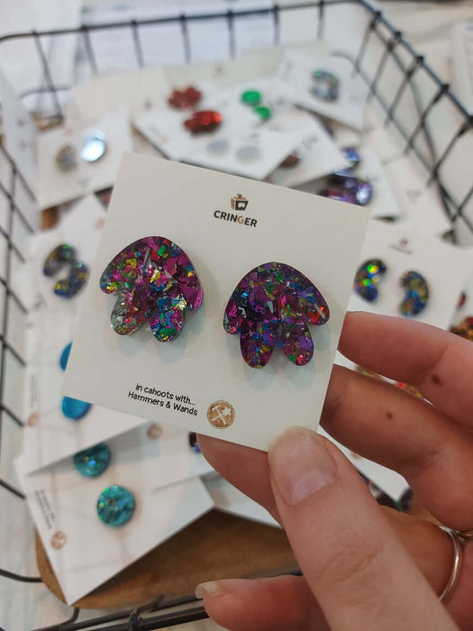 Cringer Lucky Charm Earring Studs - Choose Colour Earrings Cringer   